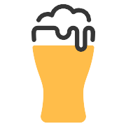 Alcohol Beer Beverage Drink Foam Glass PNG Icon