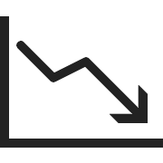Chart Decrease Diagram Graph Statistics PNG Icon