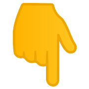 Backhand Index Pointing Down PNG Icon