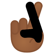 Crossed Fingers Medium Dark Skin Tone PNG Icon