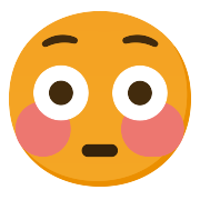 Flushed Face PNG Icon