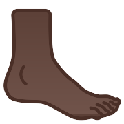 Foot Dark Skin Tone PNG Icon