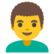 Man Curly Hair PNG Icon