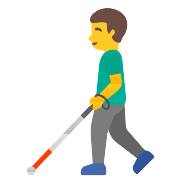 Man With White Cane PNG Icon