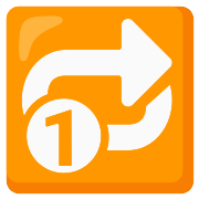 Repeat Single Button PNG Icon
