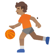 Person Bouncing Ball Medium Skin Tone PNG Icon