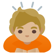 Person Bowing Medium Light Skin Tone PNG Icon