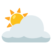 Sun Behind Large Cloud PNG Icon