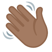 Waving Hand Medium Skin Tone PNG Icon