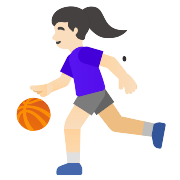 Woman Bouncing Ball Light Skin Tone PNG Icon