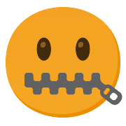 Zipper Mouth Face PNG Icon