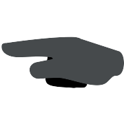 Sidewaysblackleftpointingindex PNG Icon