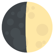 First Quarter Moon PNG Icon