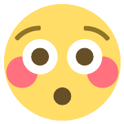 Flushed Face PNG Icon