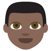 Man Dark Skin Tone PNG Icon