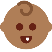 Baby Medium Dark Skin Tone PNG Icon