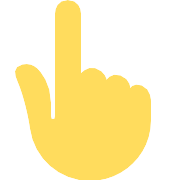 Backhand Index Pointing Up PNG Icon