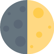 First Quarter Moon PNG Icon