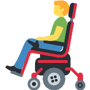 Man In Motorized Wheelchair PNG Icon