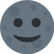 New Moon Face PNG Icon