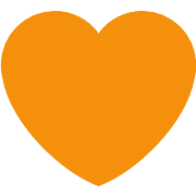 Orange Heart PNG Icon