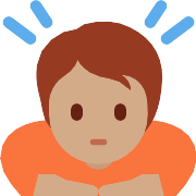 Person Bowing Medium Skin Tone PNG Icon