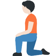 Person Kneeling Light Skin Tone PNG Icon