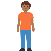 Person Standing Medium Dark Skin Tone PNG Icon