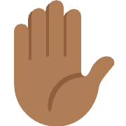 Skin Color Hand Icon Raised Hand Medium Dark Skin Tone Vector SVG Icon - PNG Repo Free PNG Icons