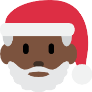 Santa Claus Dark Skin Tone PNG Icon