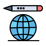 Education Globe Pencil PNG Icon