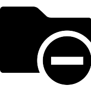 Minus Sign On Black Folder Symbol Of Interface PNG Icon