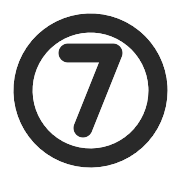 Number 7 Circle PNG Icon
