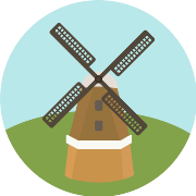 Kinderdijk Windmills PNG Icon