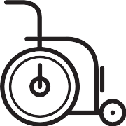 Wheelchair Facing Right PNG Icon