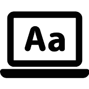 Letter A On Laptop Screen PNG Icon