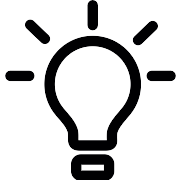 Bright Light Bulb PNG Icon