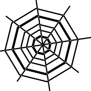 Octagonal Spider Web PNG Icon
