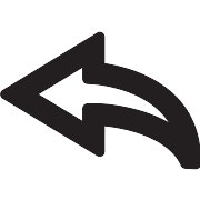 Curved Left Arrow PNG Icon