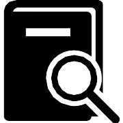 Book With Magnifying Glass PNG Icon