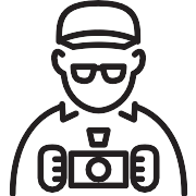 Photographer With Cap And Glasses PNG Icon